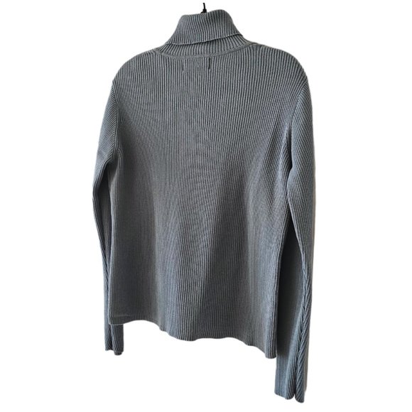 Petite Sophisticate LS Ribbed Turtleneck Top | Like New | MP | Dusty Blue - Picture 5 of 12